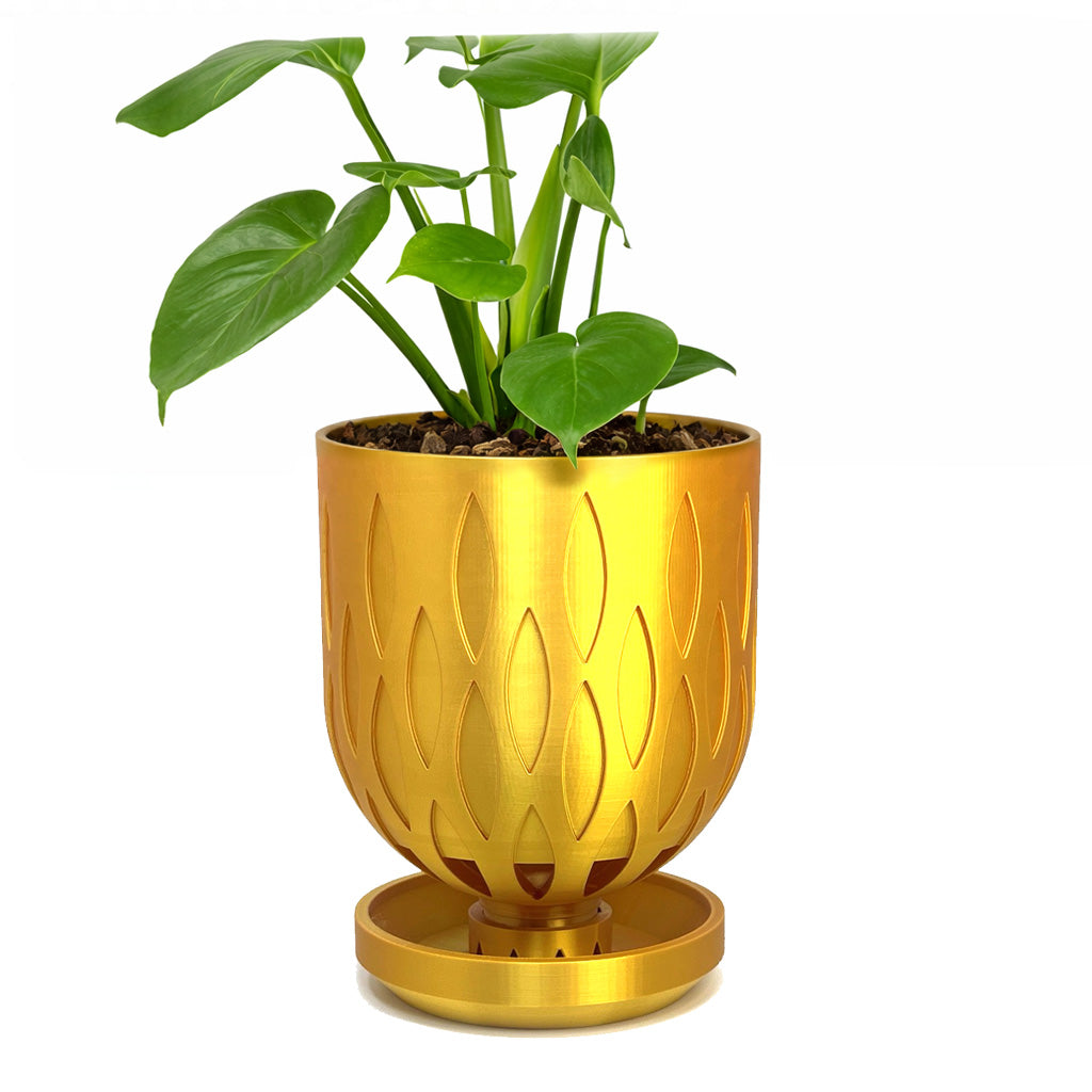6 inch plant pot 6 inch Crown Pot with Tabletop Drip Tray Yellow / Pot + Tabletop 5.5 inch (14cm) Drip Tray